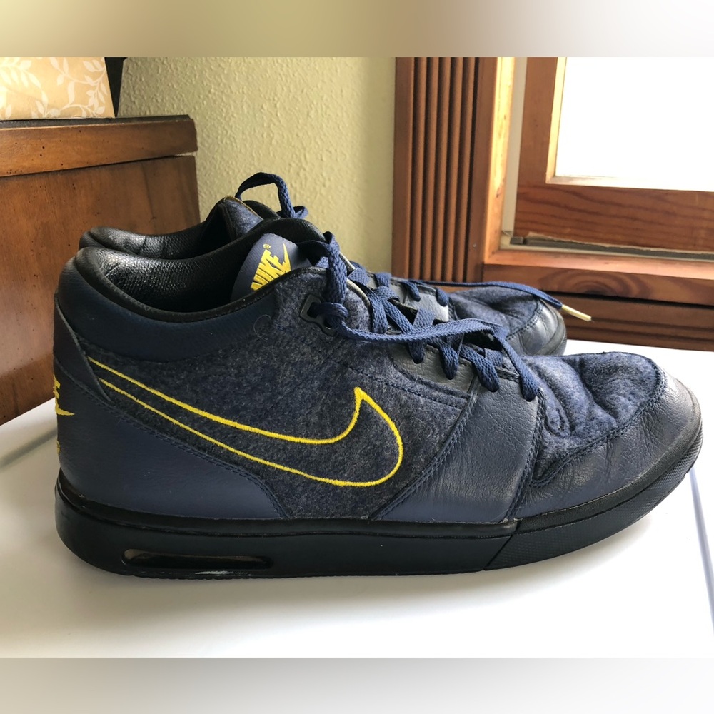 Nike Air Jordans U of M colors.